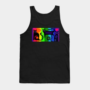 Colourful cats made with paper 53 Tank Top